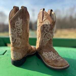 Cheyenne Children's Floral Embroidered Cowgirl Boots